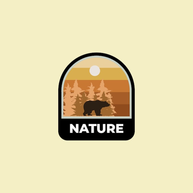 Векторный дизайн логотипа outdoor adventure badge