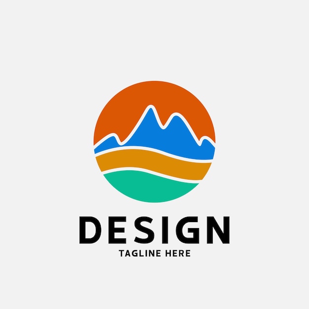 Outdoor adventure illustration symbol logo design