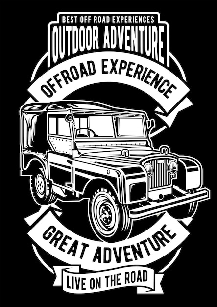 Vector outdoor adventure poster