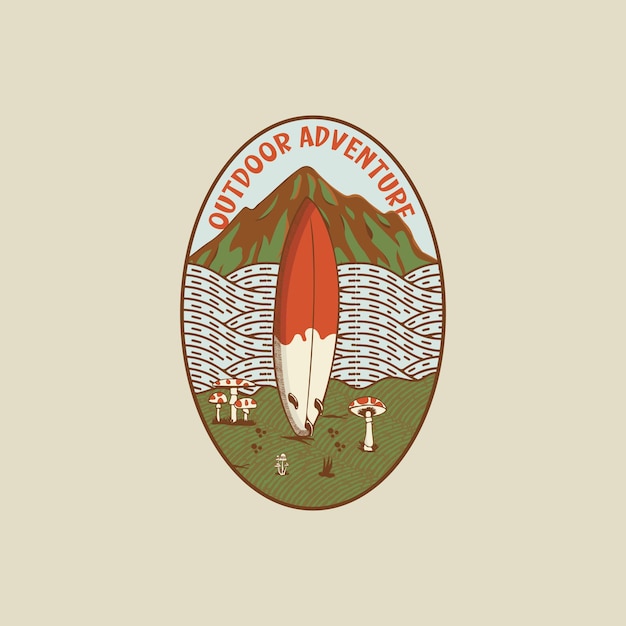 outdoor adventure vintage badge logo