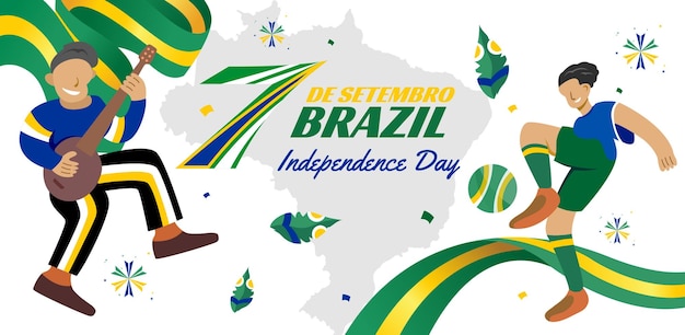 Outdoor advertising banner to celebrate the country of brazil 7 de seembro with great joyjpg