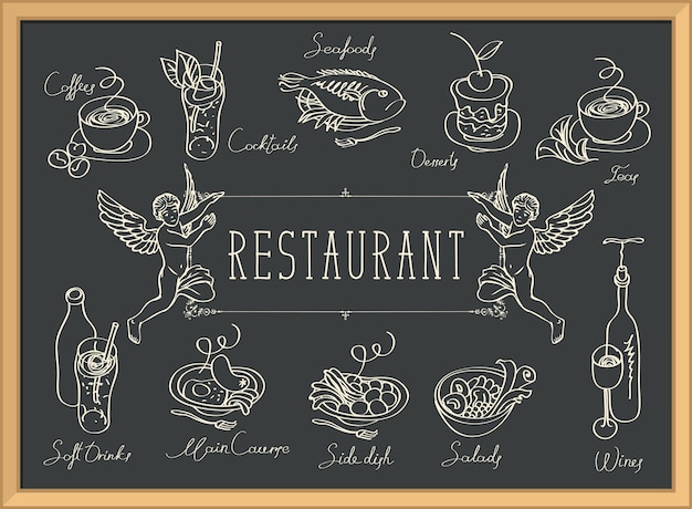 outdoor advertising board for restaurant