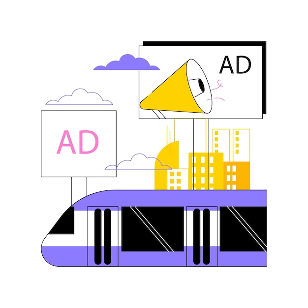 Outdoor advertising design abstract concept vector illustration