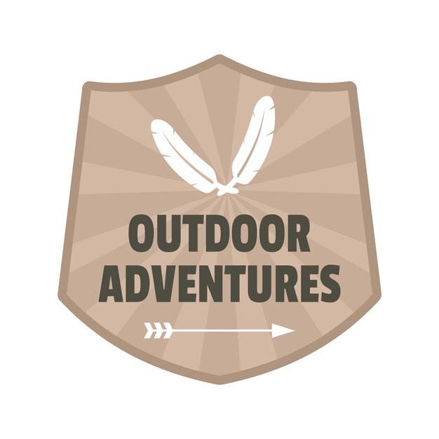 Outdoor avonturen logo Vlakke afbeelding van outdoor avonturen vector logo voor web geïsoleerd op wit