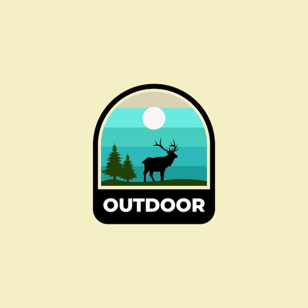 Outdoor badge logo vector ontwerp illustratie