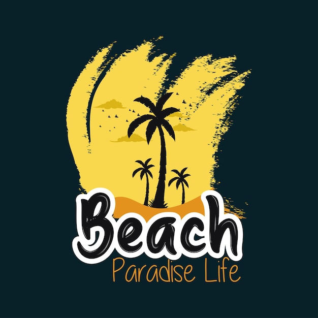 Outdoor beach vector graphics voor t-shirt