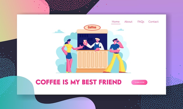 Outdoor cafe website landing page