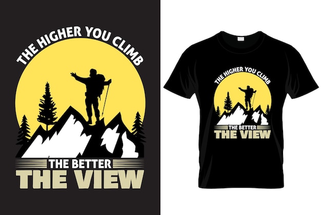 Vector outdoor hiking tshirt design