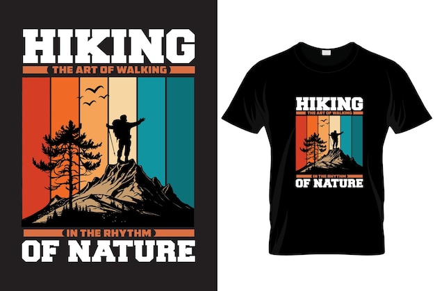 Vector outdoor hiking tshirt design