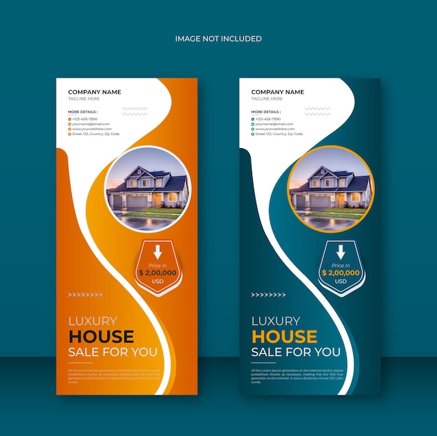 outdoor home sell roll up display standee presentation purpose design