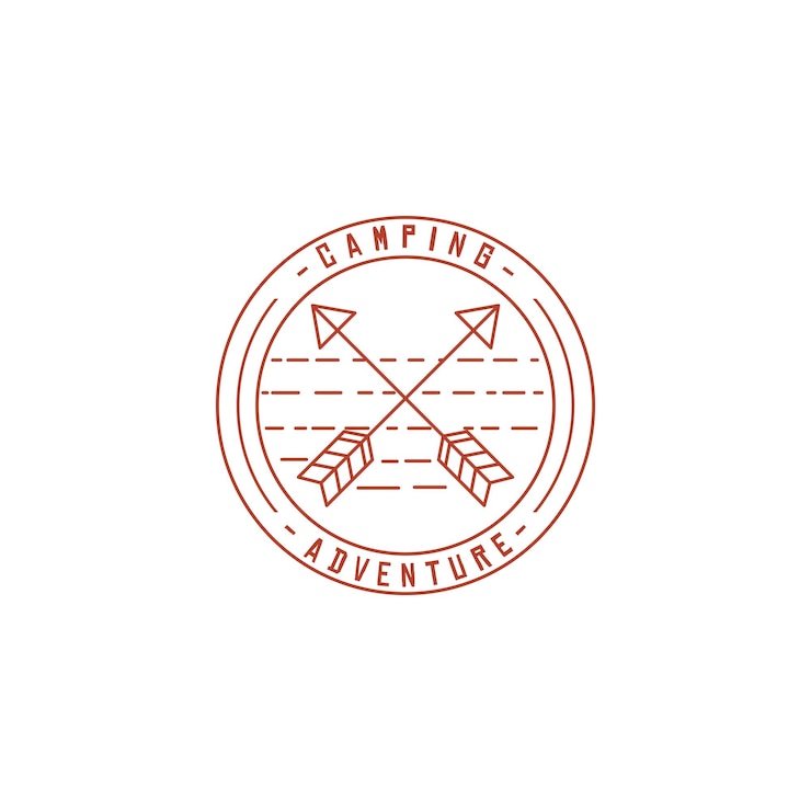 Vector outdoor logo adventure logo mountain adventure retro emblem
