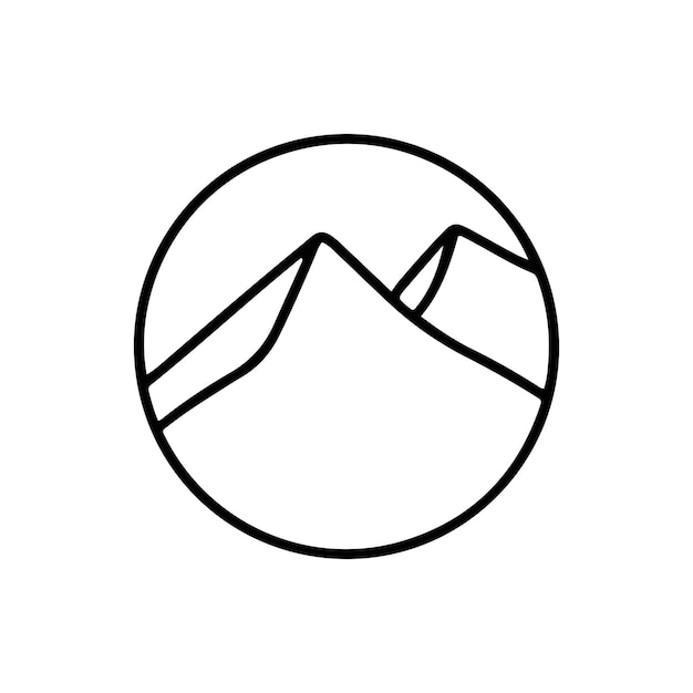 Outdoor Logo ontwerpsjabloon strand zee pictogram Vector