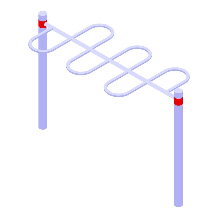 Vector outdoor monkey bars structure for playground fitness training