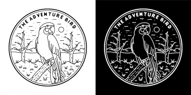 Outdoor monoline badge design