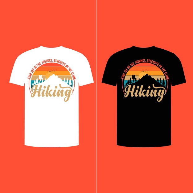 Outdoor Mountain Hiking Tshirt Design