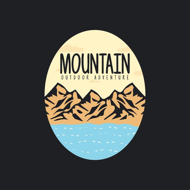 Outdoor Mountain Vector Graphics Design for T shirt