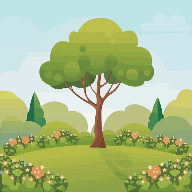 outdoor park landschap vector illustratie