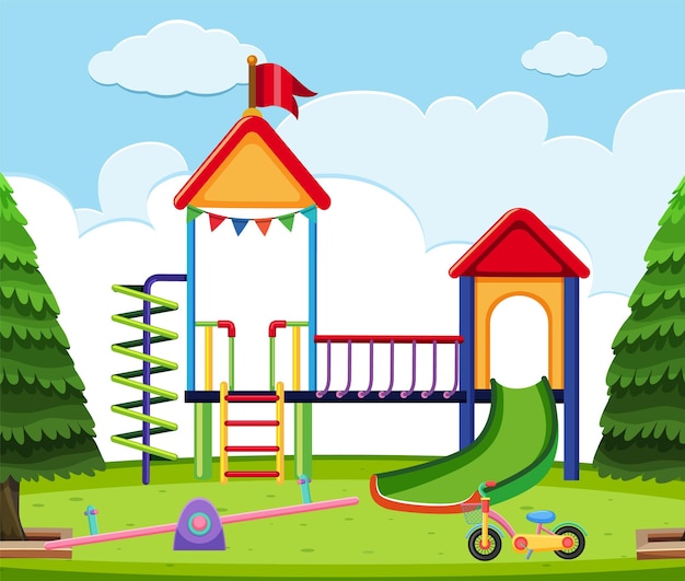 Vector an outdoor playground scene