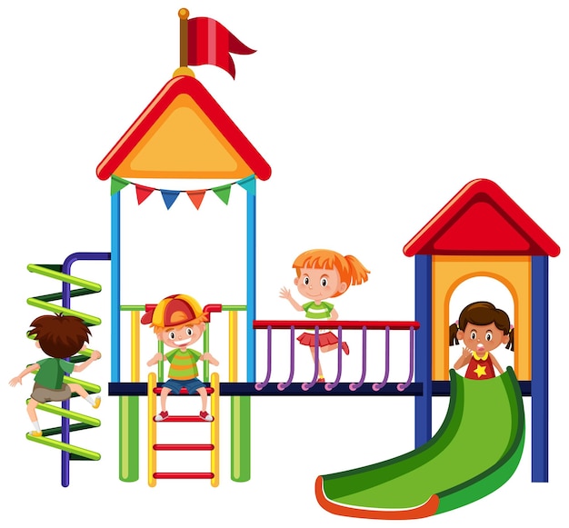 Outdoor playground slide for kids