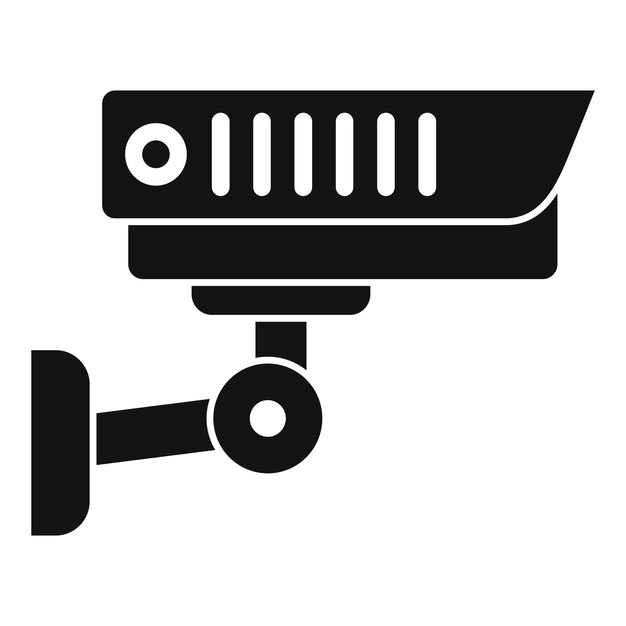 Vettore icona della telecamera di sicurezza esterna semplice illustrazione dell'icona vettoriale della telecamera di sicurezza esterna per il web design isolato su sfondo bianco