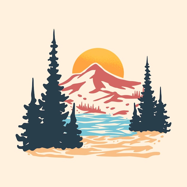 outdoor simple illustration