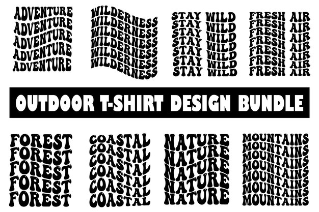 Vector outdoor t shirt design bundle