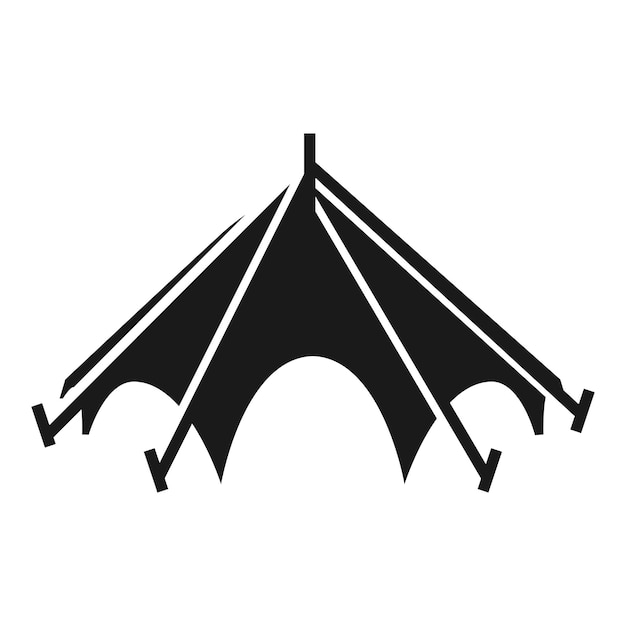 outdoor tent icon simple illustration of outdoor tent vector icon for web design isolated on white background