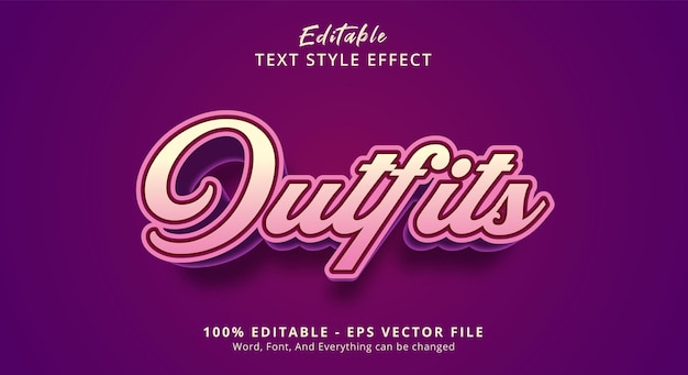 Outfits Text Style Effect Editable Text Effect