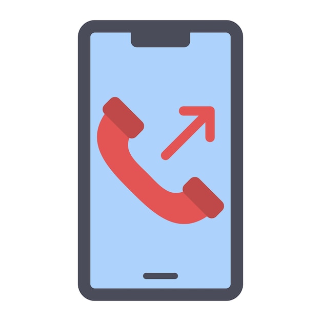 Vector outgoing call icon