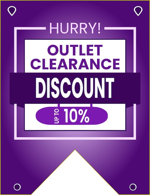 Outlet clearance discount ten percent