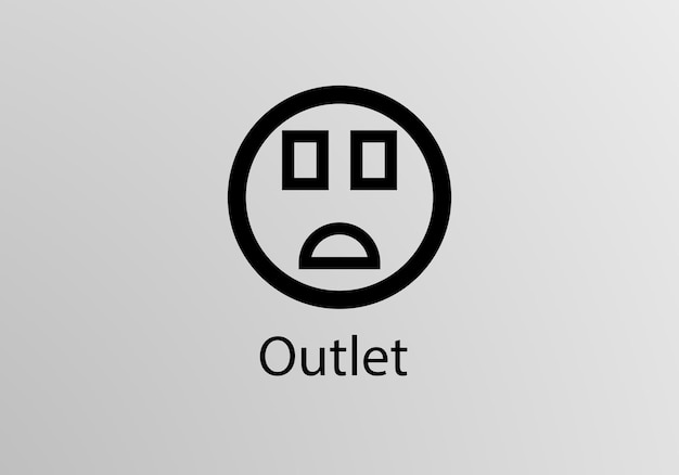 Outlet engineering symbool, vector symbool ontwerp. Technische symbolen.