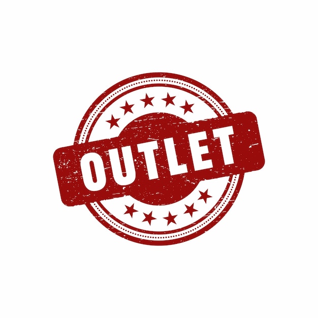 Outlet grunge Rubberstempel vector illustratie.