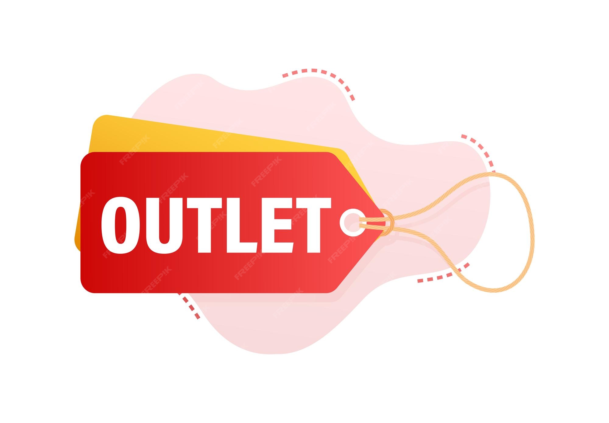 Premium Vector | Outlet label badge outlet price tag vector stock ...