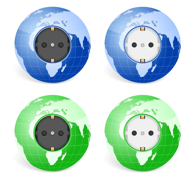 Outlet socket world globe