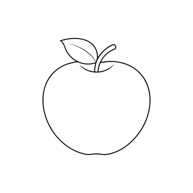 Outline of apple vector