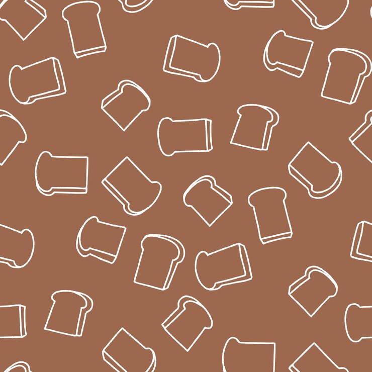 Vector outline bunch of bread seamless pattern vector illustration design