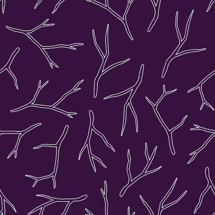 Vector outline bunch of twig vector seamless pattern illustration design