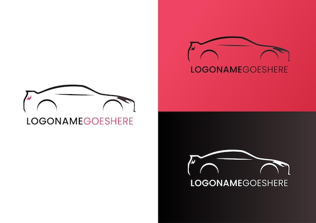 Delineare il concetto di design del logo dell'auto