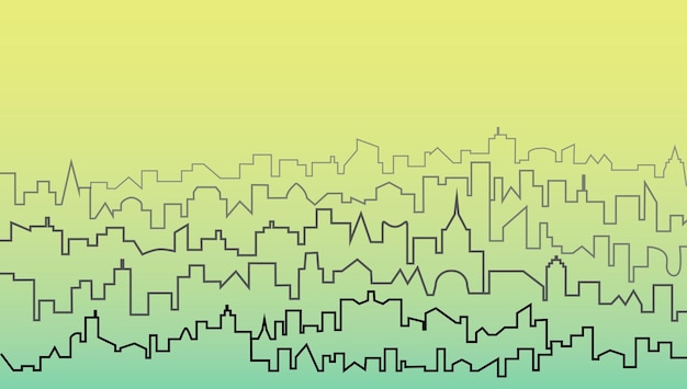 Vector outline of the city