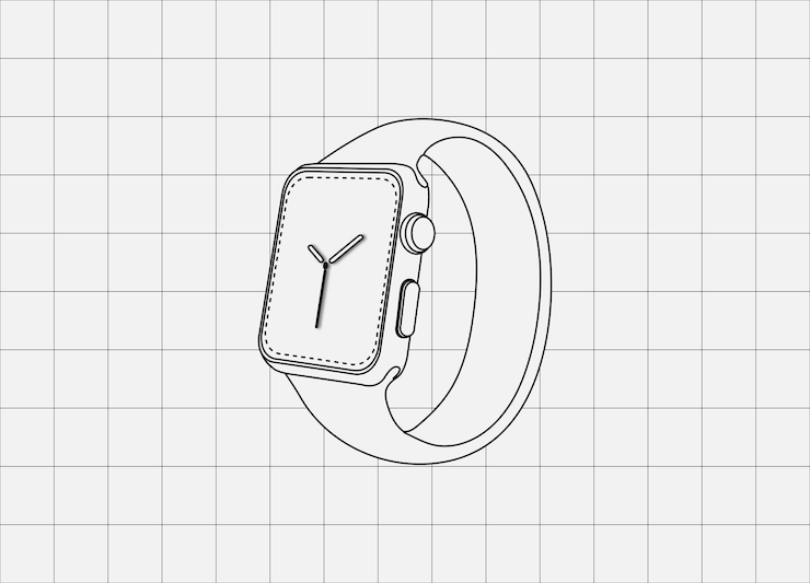 Vector outline design iwatch