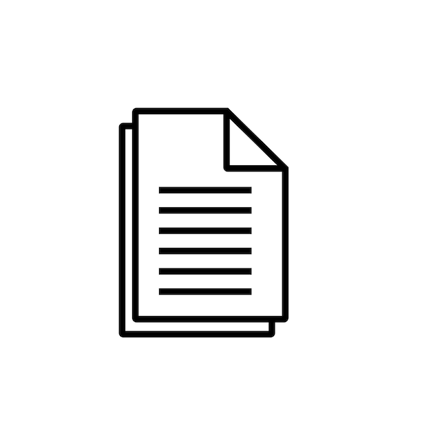 Outline Document File Icon