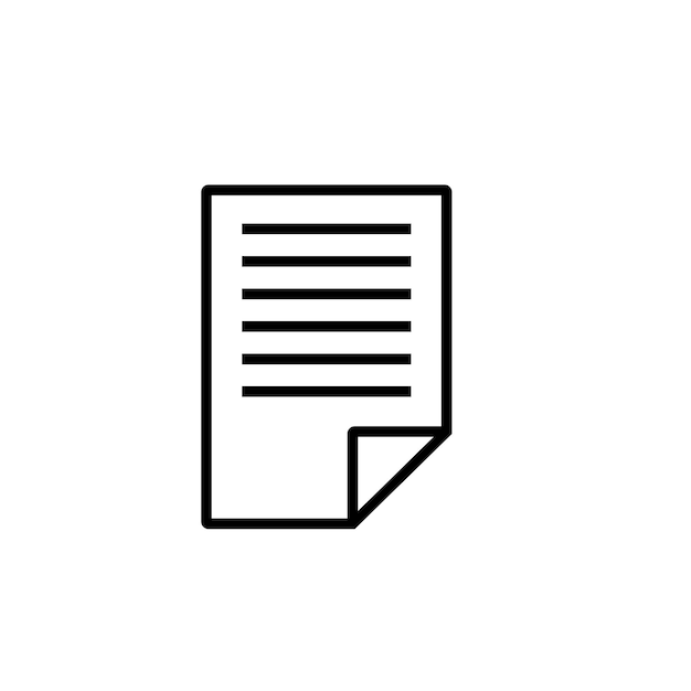 Outline Document File Icon