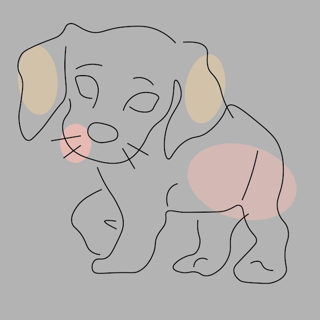 Outline Dog Vector