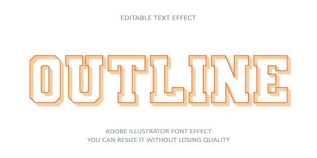 Vector outline   editable text effect