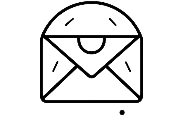 회색 배경에 고립 된 개요 이메일 아이콘Email icon flat design 메일 아이콘 봉투 아이콘