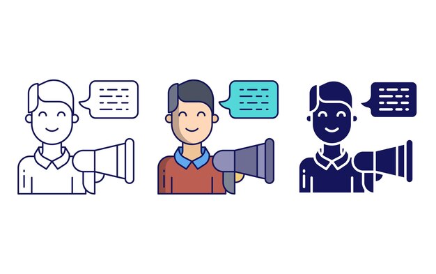 outline expression vector icon