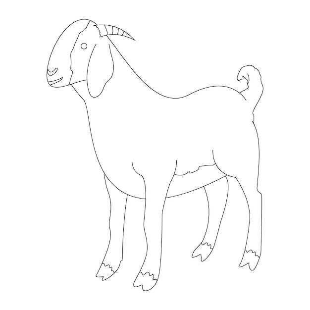 Outline farming clipart farm animals clipart goat