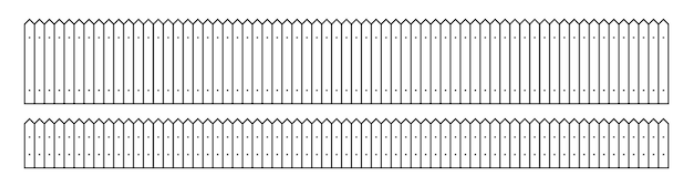 Vettore recinzione di contorno in illustrazione vettoriale in stile piatto isolata su bianco