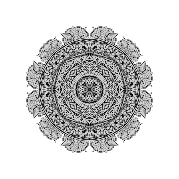 Muta il modello di arte floreale mandala