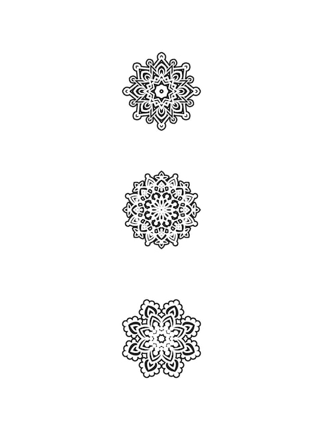 Outline flowers vector illustration